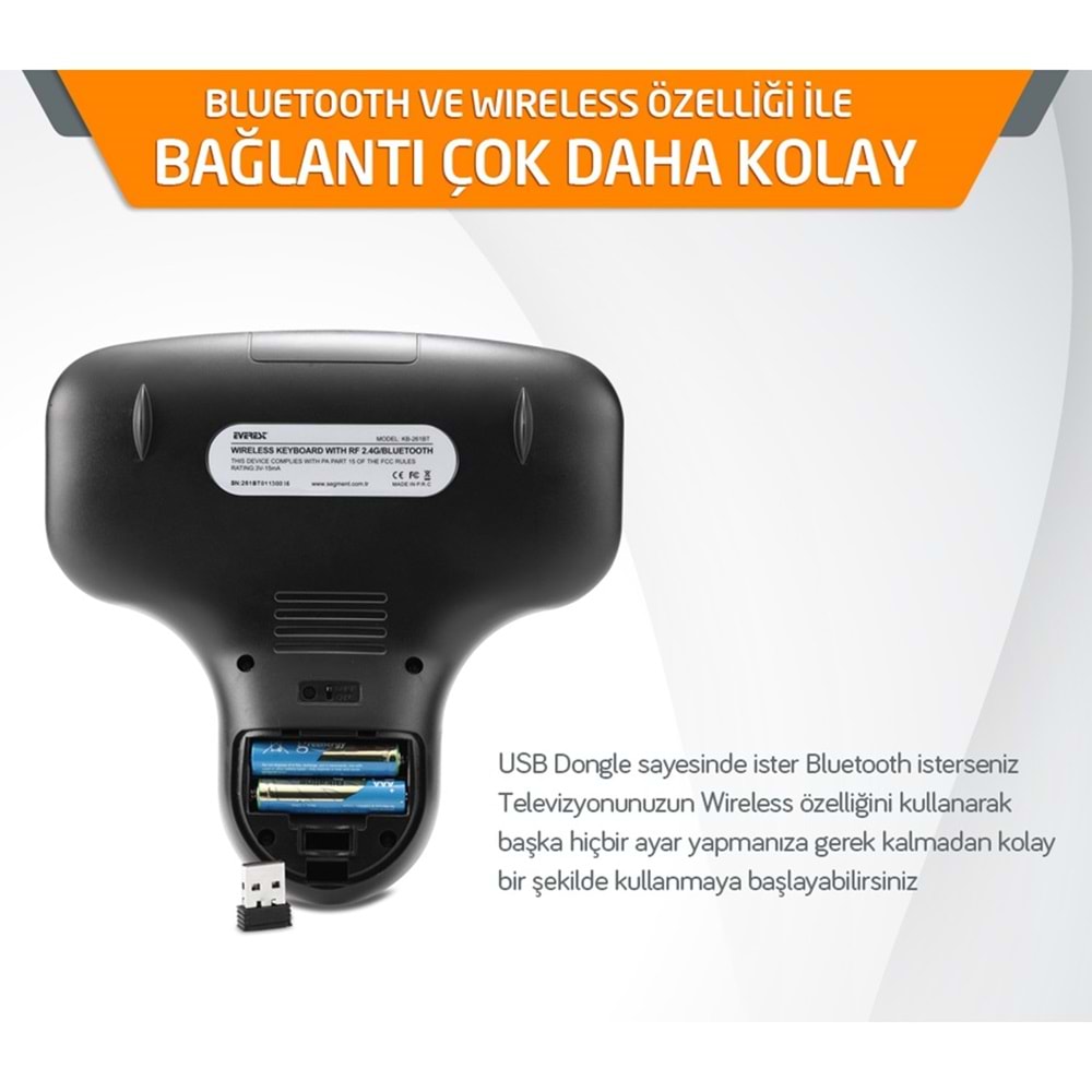 EVEREST KB-261BT KABLOSUZ KLAVYE/MOUSE SET SİYAH