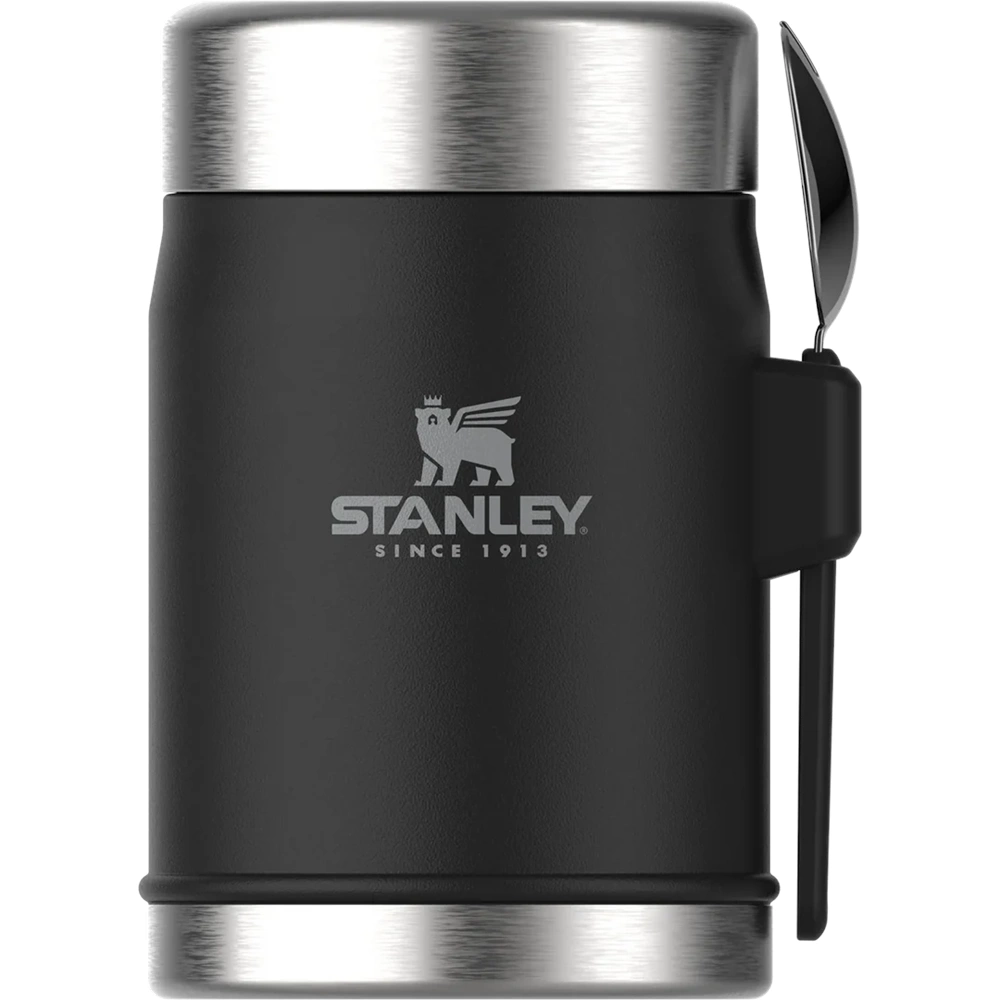 Stanley The Legendary Food Jar + Spork 0.4L / 14oz - Matte Black Pebble