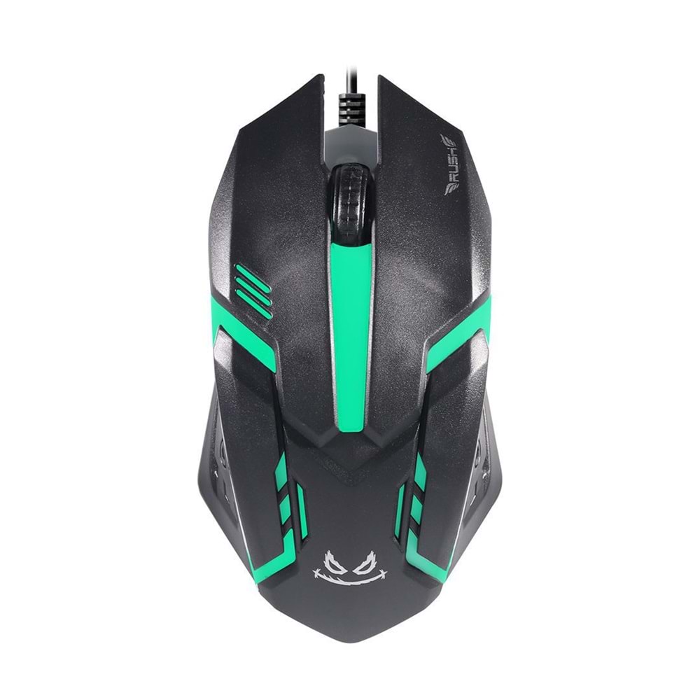 RUSH KABLOLU USB OYUNCU MOUSE SİYAH RM01