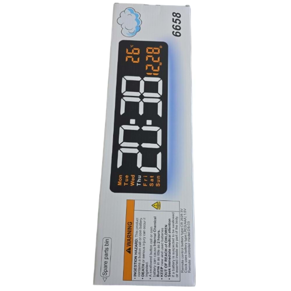 6658 DUVAR TİPİ DİJİTAL SAAT