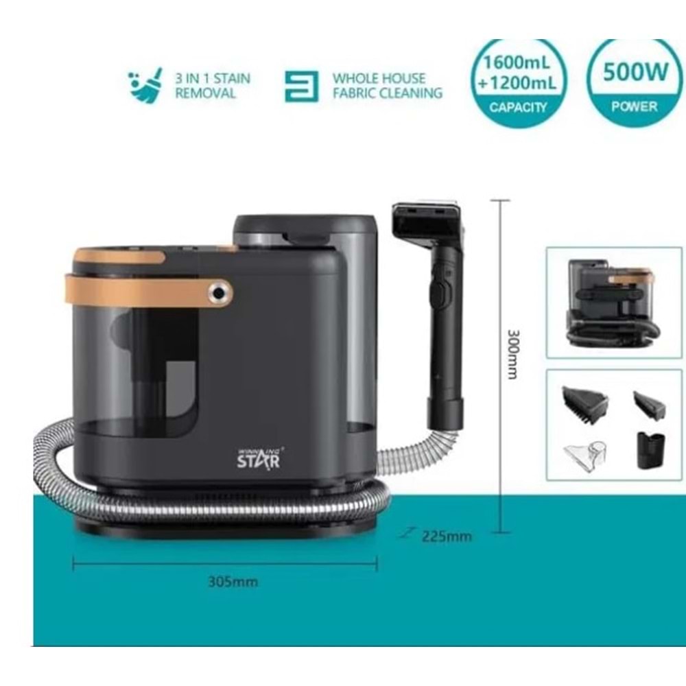 WİNNİNG STAR ST-4605 TAŞINABİLİR LEKE TEMİZLEME MAKİNESİ SPOT CLEANER