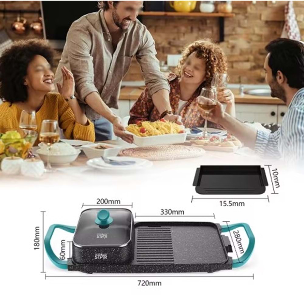 WİNNİNG STAR ST-9814 2in1 HOT POT WİTH GRİLL