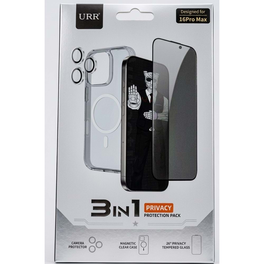 URR 3LÜ PAKET KORUYUCU İPHONE 16 PRO MAX