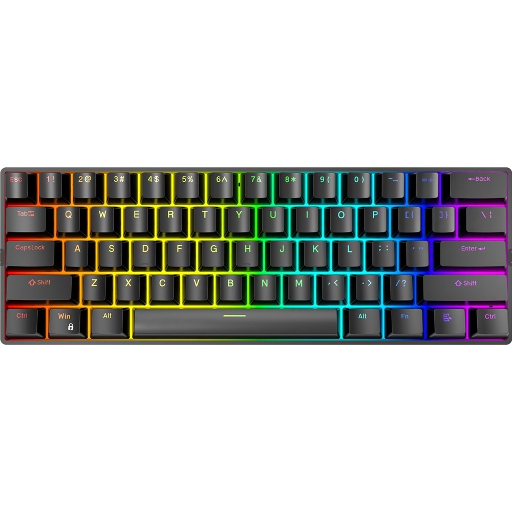 GAMEPOWER NEXA HE60 1K RGB KABLOLU HALL-EFFECT MANYETİK SWİTCH KABLOLU GAMİNG KLAVYE SİYAH