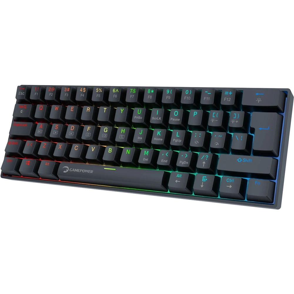 GAMEPOWER LYRA RGB 60M MEKANİK GAMİNG KLAVYE RED SWİTCH SİYAH