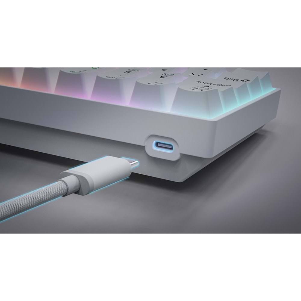 GAMEPOWER LYRA RGB 60M MEKANİK GAMİNG KLAVYE BLUE SWİTCH BEYAZ