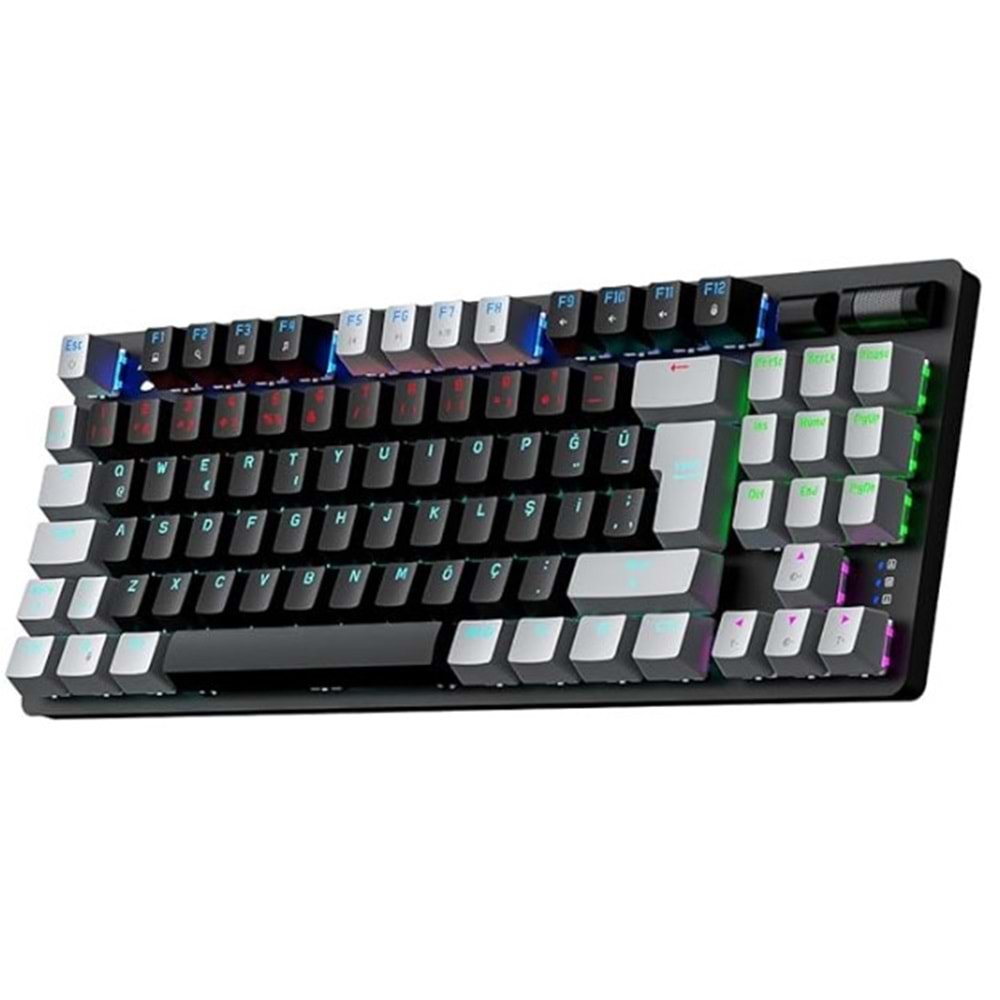 GAMEPOWER EVA 5 RED SWİTCH 88 TUŞ USB RGB GAMİNG KLAVYE