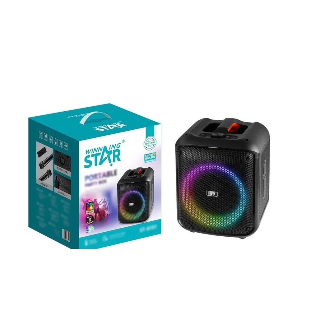 WİNNİNG STAR PORTABLE PARTY BOX MİKROFONLU ST-8101