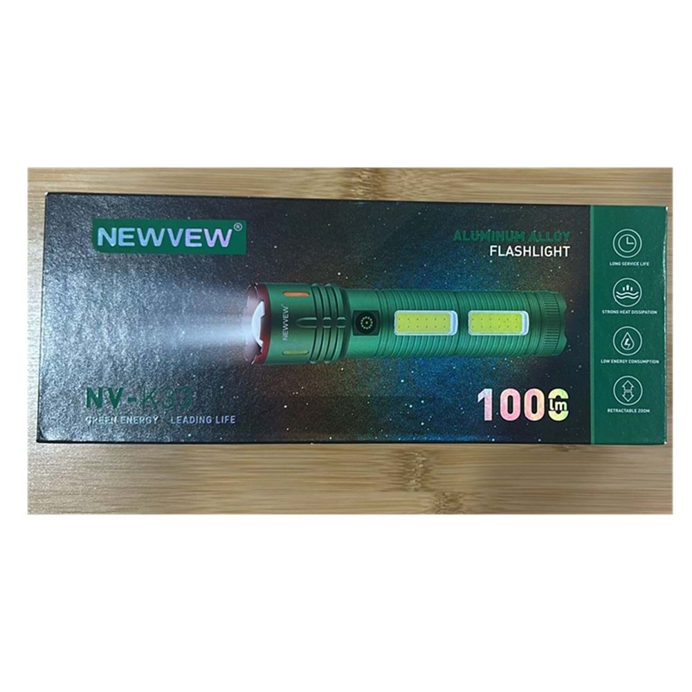 NEWVEW EL FENERİ 1000 LUMEN NV-K33 ALUMINUM ALLOY