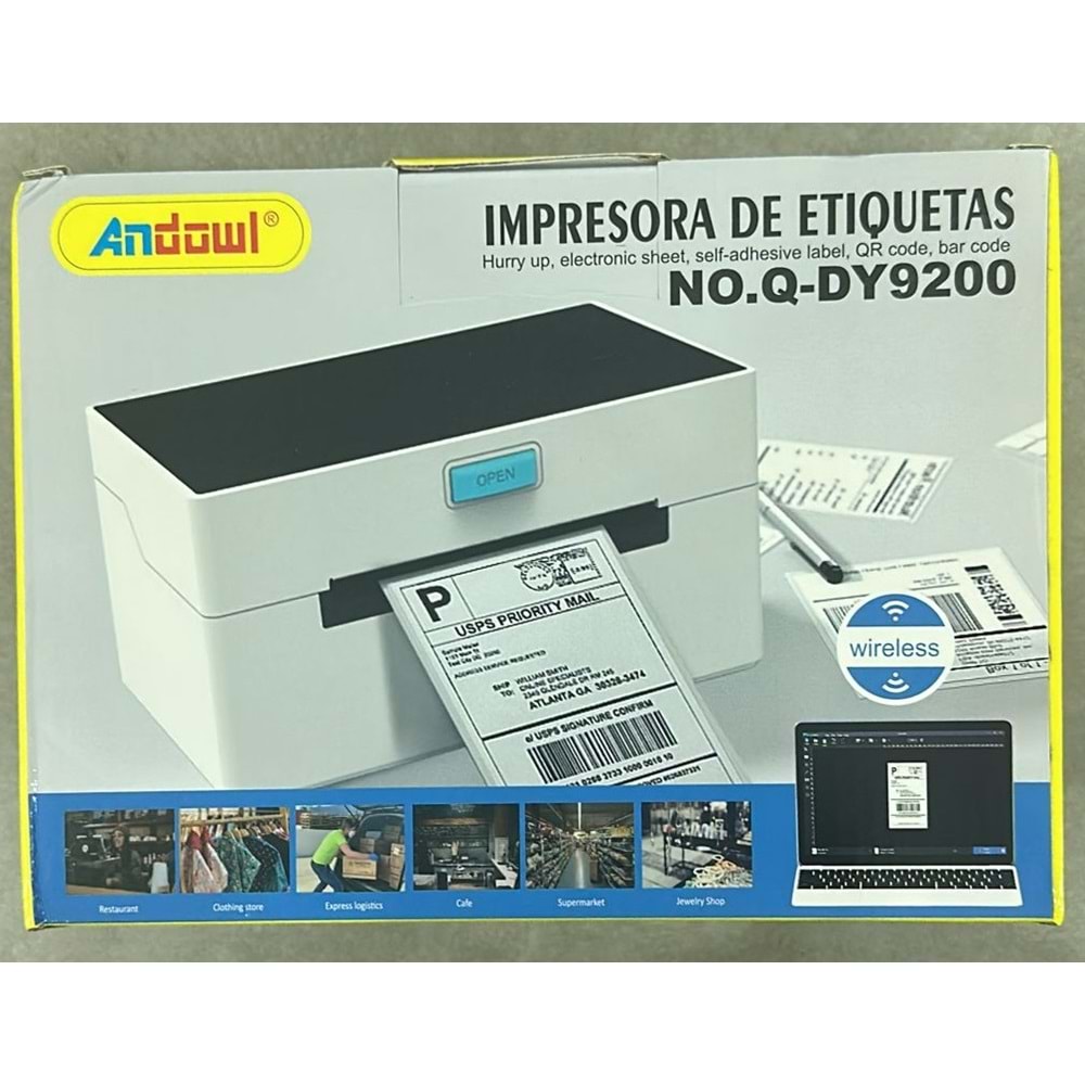 ANDOWL LABEL PRİNTER TERMAL YAZICI PRİNTER ETİKET MAKİNESİ 2554129