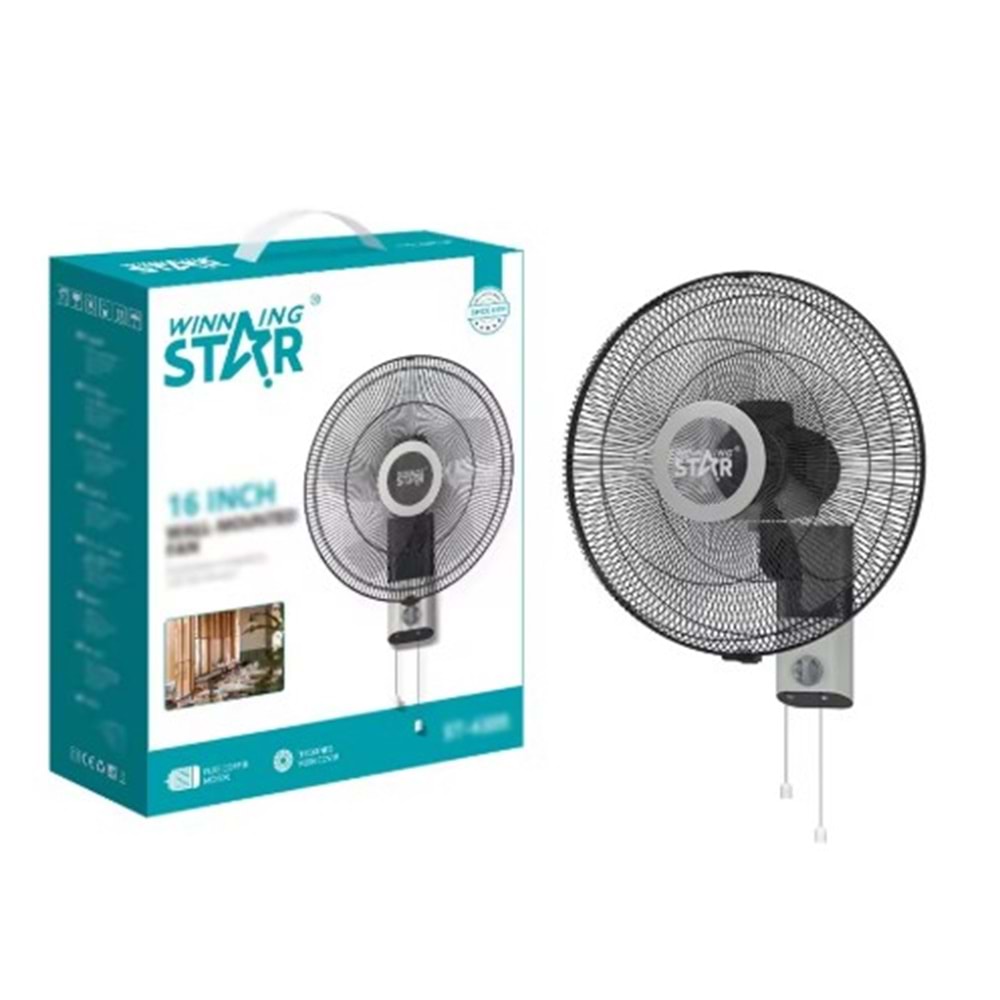 WİNNİNG STAR DUVARA ASILAN VANTİLATÖR 16İNÇ ST-4305