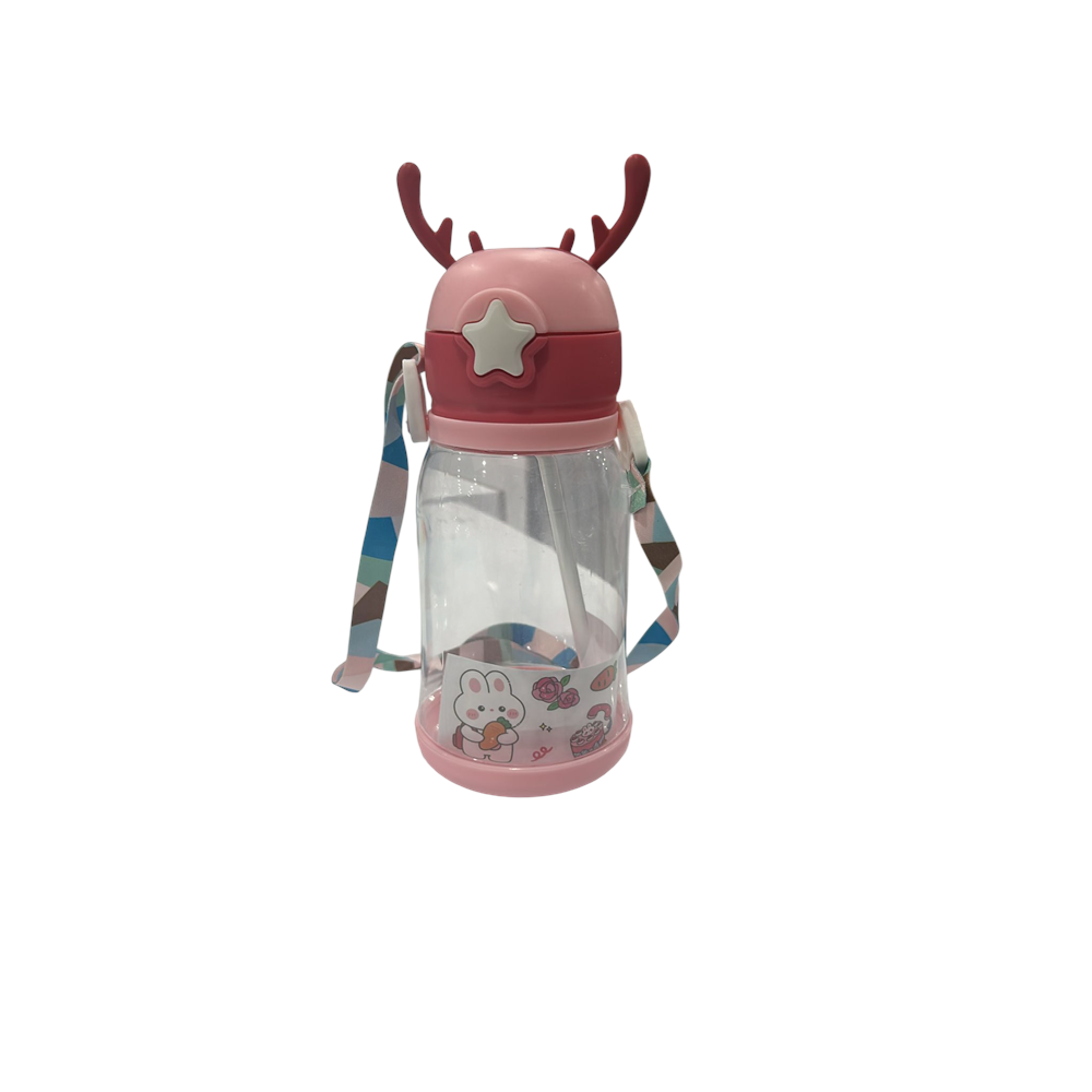 PEMBE SU ŞİŞESİ ÇOCUK TERMOSU AG-016 RABİT