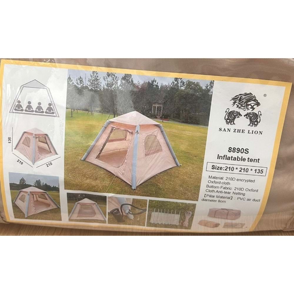 SANZHE LİON 2555046 ŞİŞME KAMP ÇADIRI 210X210X135 INFLATABLE TENT