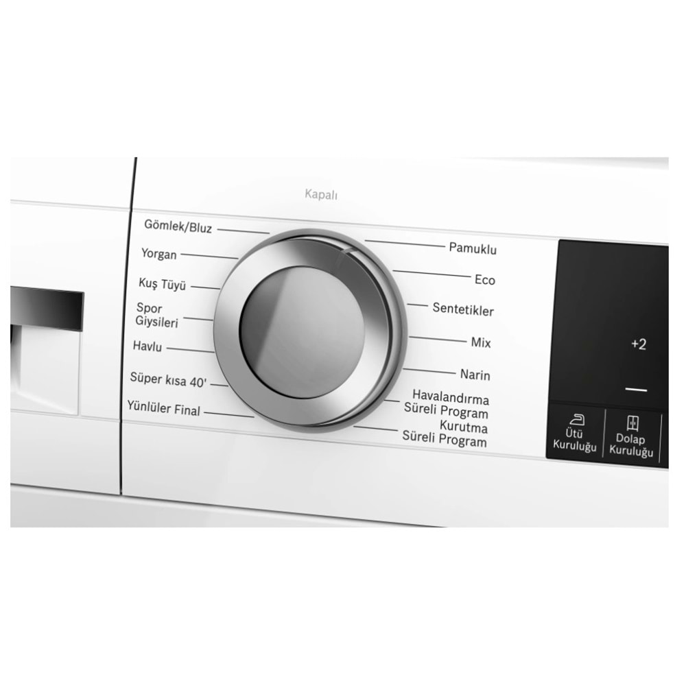 BOSCH WQG25201TR E ENERJİ SINIFI 10KG ISI POMPALI KURUTMA MAKİNESİ BEYAZ