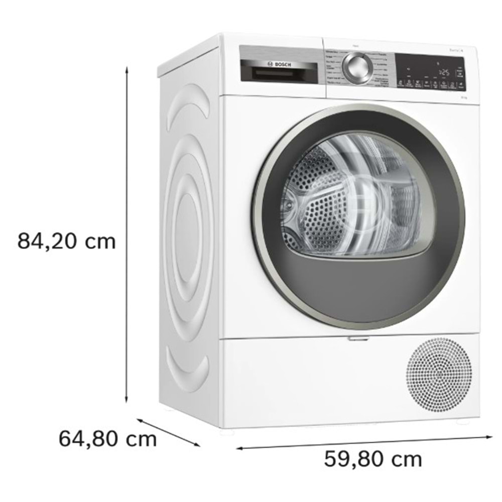 BOSCH WQG25201TR E ENERJİ SINIFI 10KG ISI POMPALI KURUTMA MAKİNESİ BEYAZ
