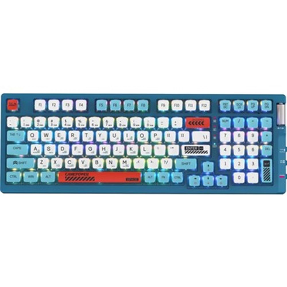 GAMEPOWER SENSE RGB WİRELESS/BLUETOOTH/KABLOLU MEKANİK RED SWİTCH GAMİNG KLAVYE
