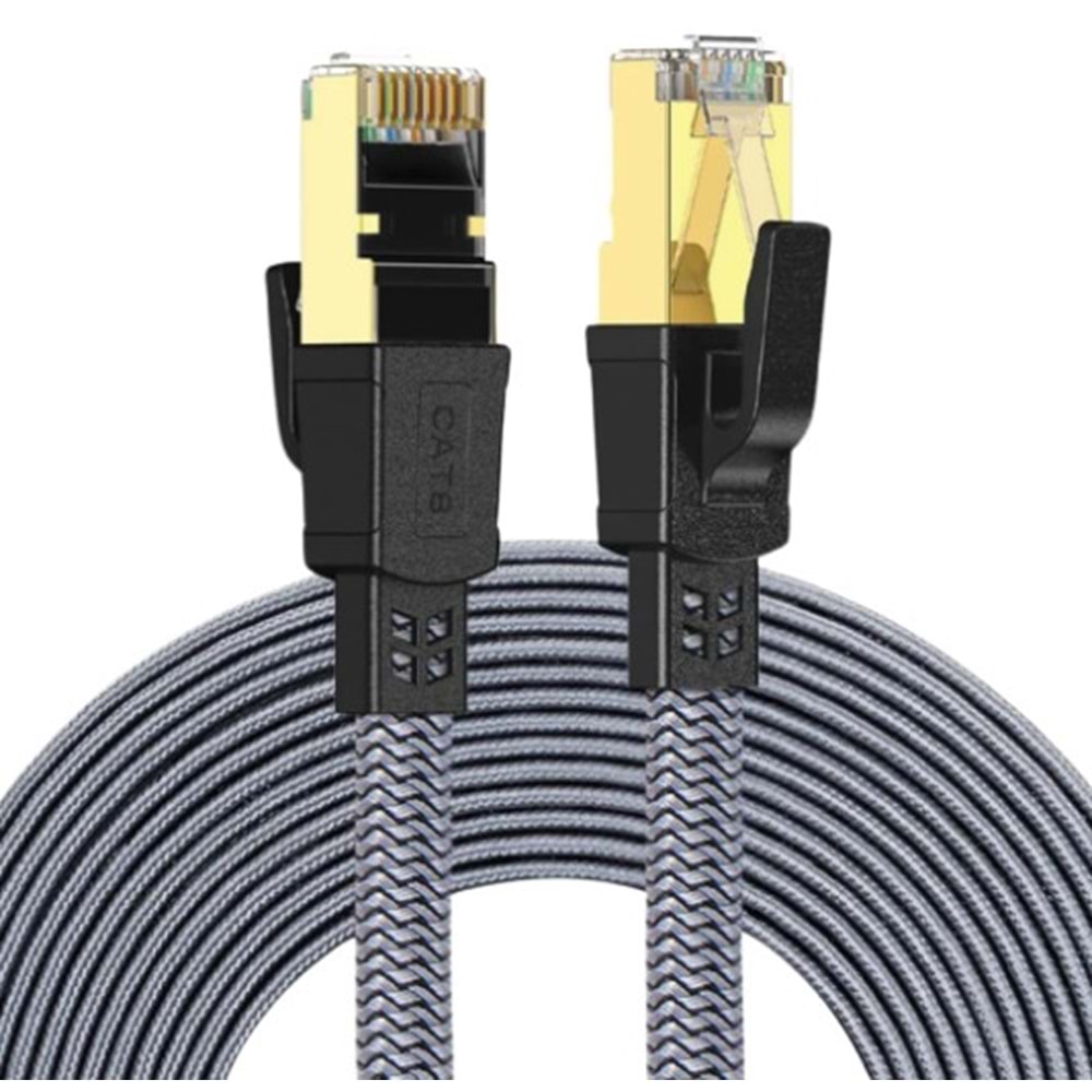TWİSTED MİNDS TM-CAT8-20M DÜZ ÖRGÜLÜ AĞ KABLOSU 40GBPS, 2000MHZ 20 METRE