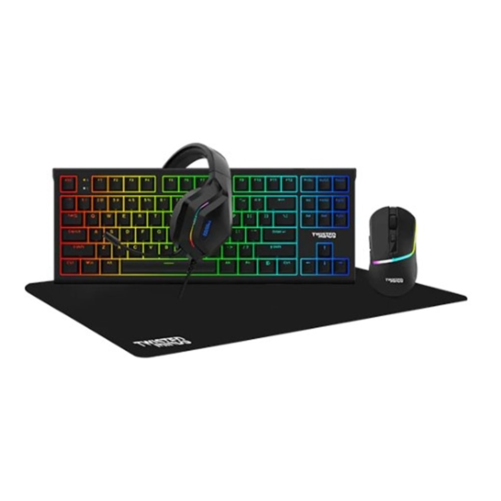 TWİSTED MİNDS TM-HORİZON-X 4 İN 1 OYUN PAKETİ ( KLAVYE, MOUSE, MOUSEPAD, RGB KULAKLIK )