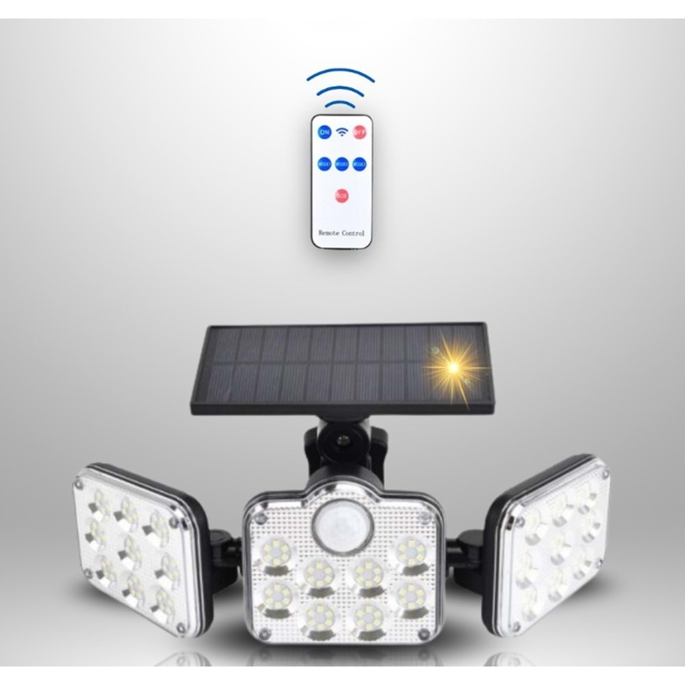 JD SOLAR 3LÜ SPOT KABLOLU OYNAR BAŞLIKLI 5 METRE