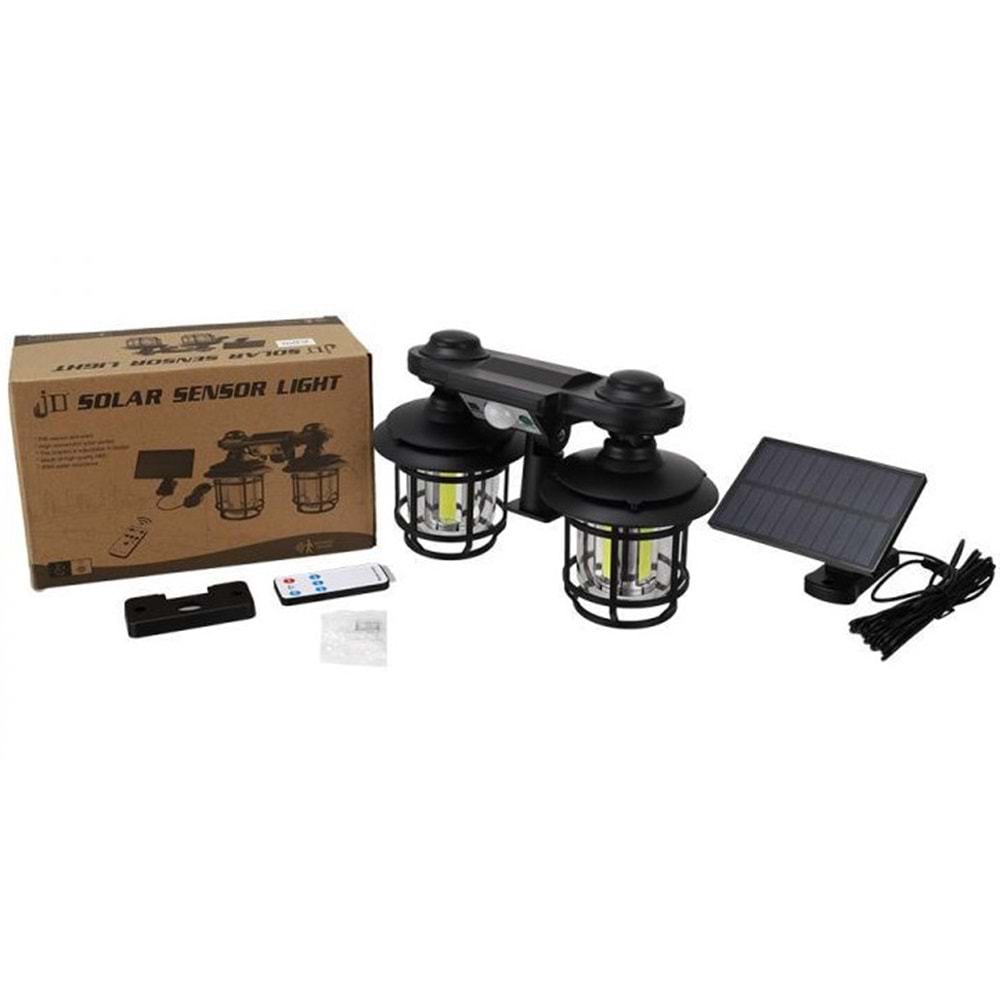 JD SOLAR JD-2217A SENSÖRLÜ İKİLİ DUVAR LAMBASI UZAKTAN KUMANDALI
