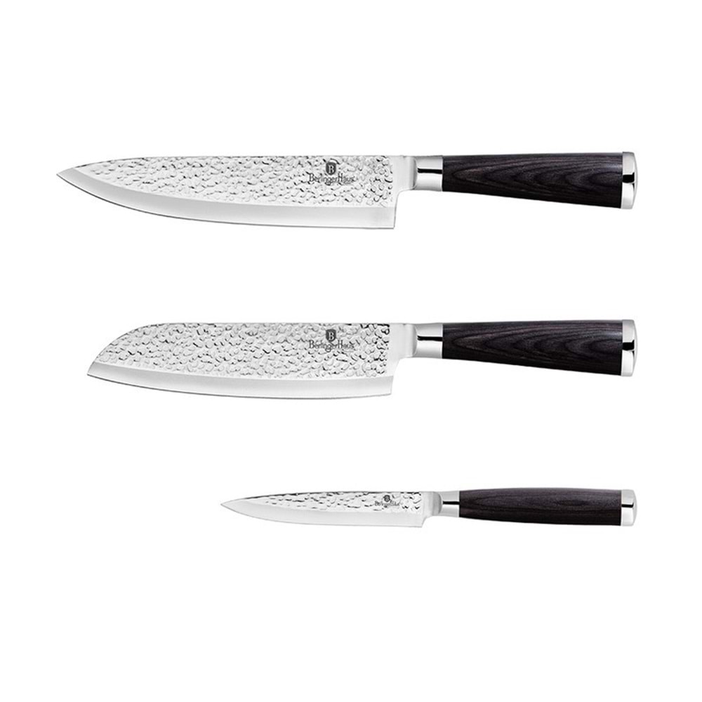 BERLİNGERHAUS BH-2484 BIÇAK SET 3 PARÇA PASLANMAZ ÇELİK