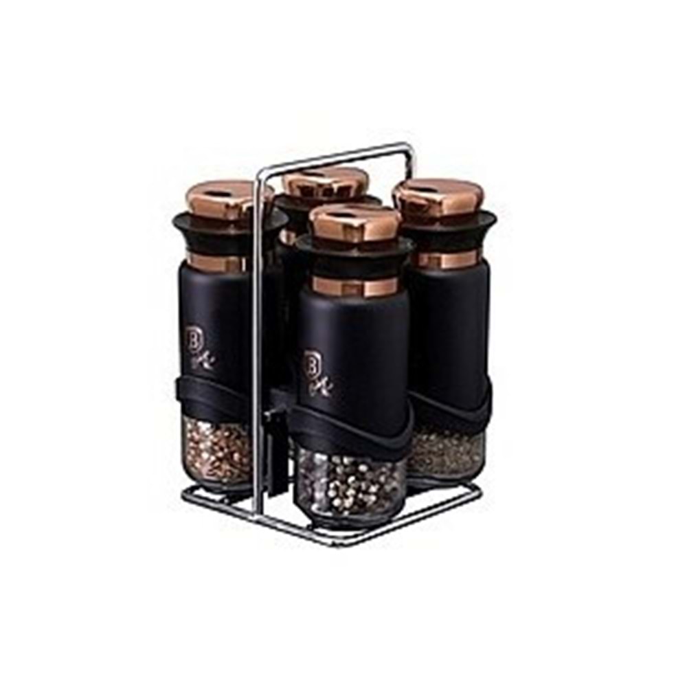 BERLİNGERHAUS BH-1999 BAHARAT KAVANOZU 5 PARÇA BLACK ROSE