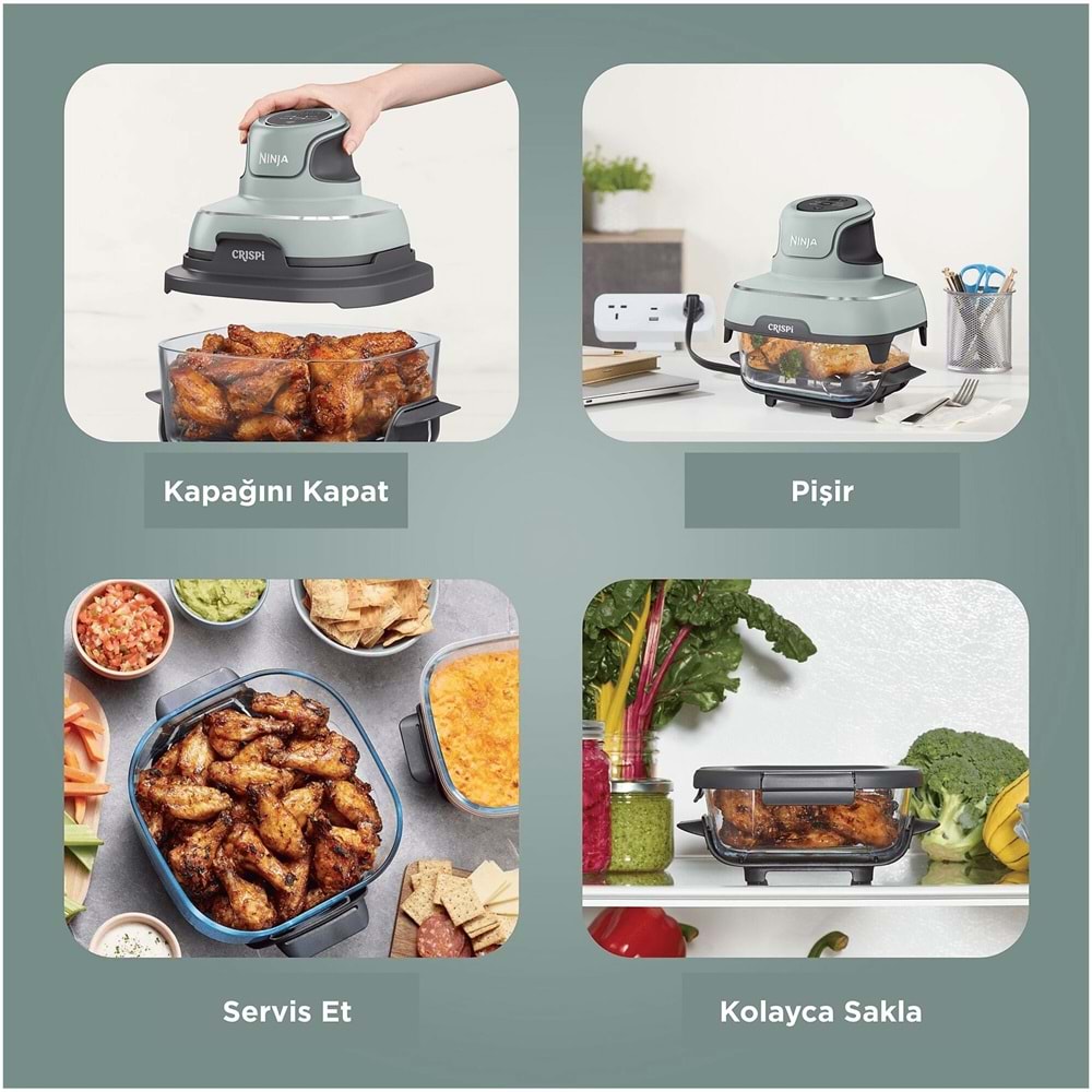 NİNJA CRİSPİ 4 İN 1 AİR FRYER (YEŞİL)