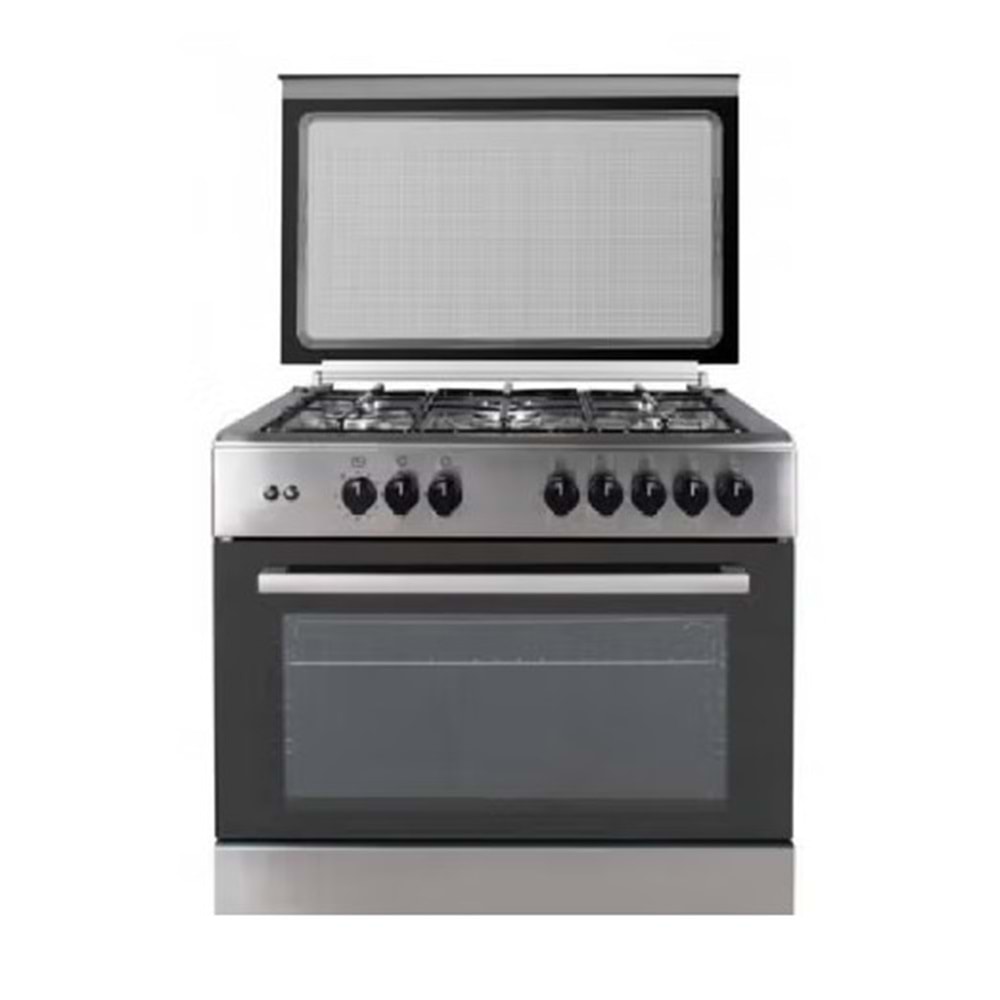 LUXELL LF699-GG50F 5 GÖZLÜ 60X90 CM SOLO FIRIN INOX