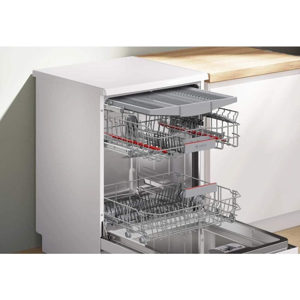 BOSCH SMS4IMW62Q SERİ4 6 PROGRAM A++ 3 ÇEKMECE HOME CONNECT BEYAZ BULAŞIK MAKİNESİ