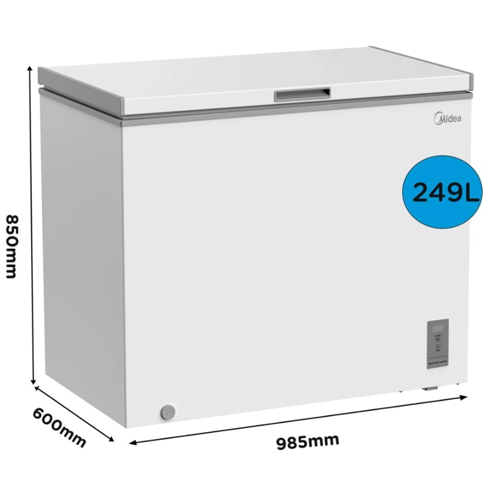 MIDEA MDRC345FZE01 249 LT SANDIK TİPİ DERİN DONDURUCU BEYAZ