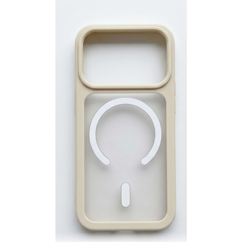 SUNİX IPHONE 18 PRO MAGESAFE KILIF KREM