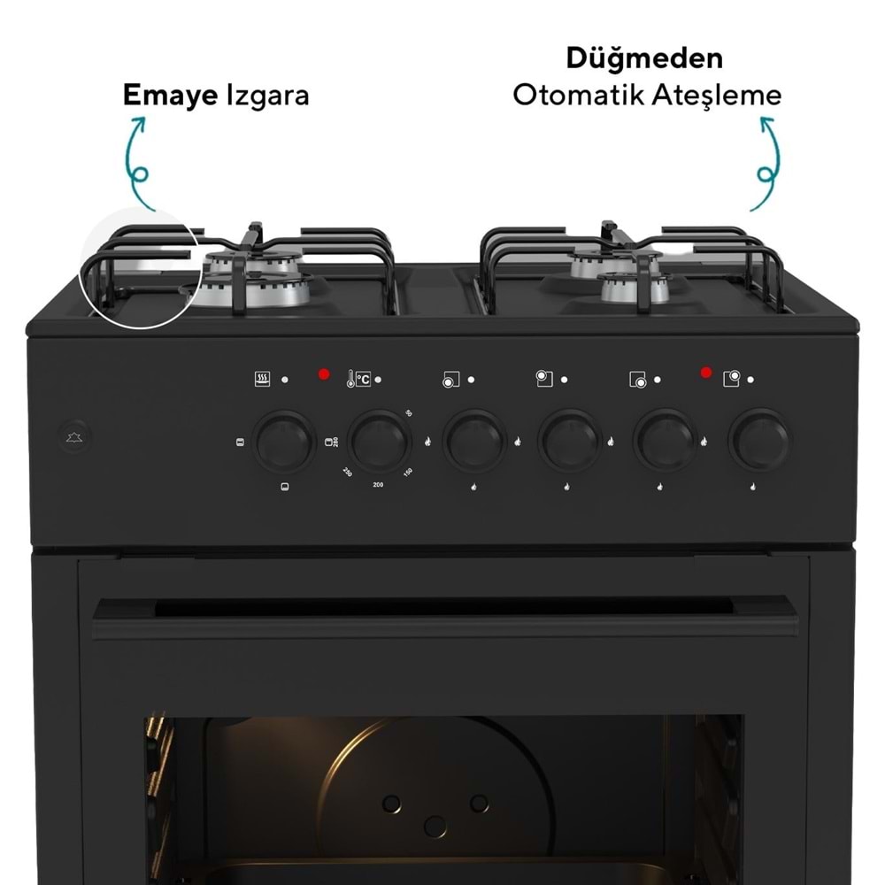 LUXELL LF66-340F TAMBOY SOLO OCAK-FIRIN - SİYAH