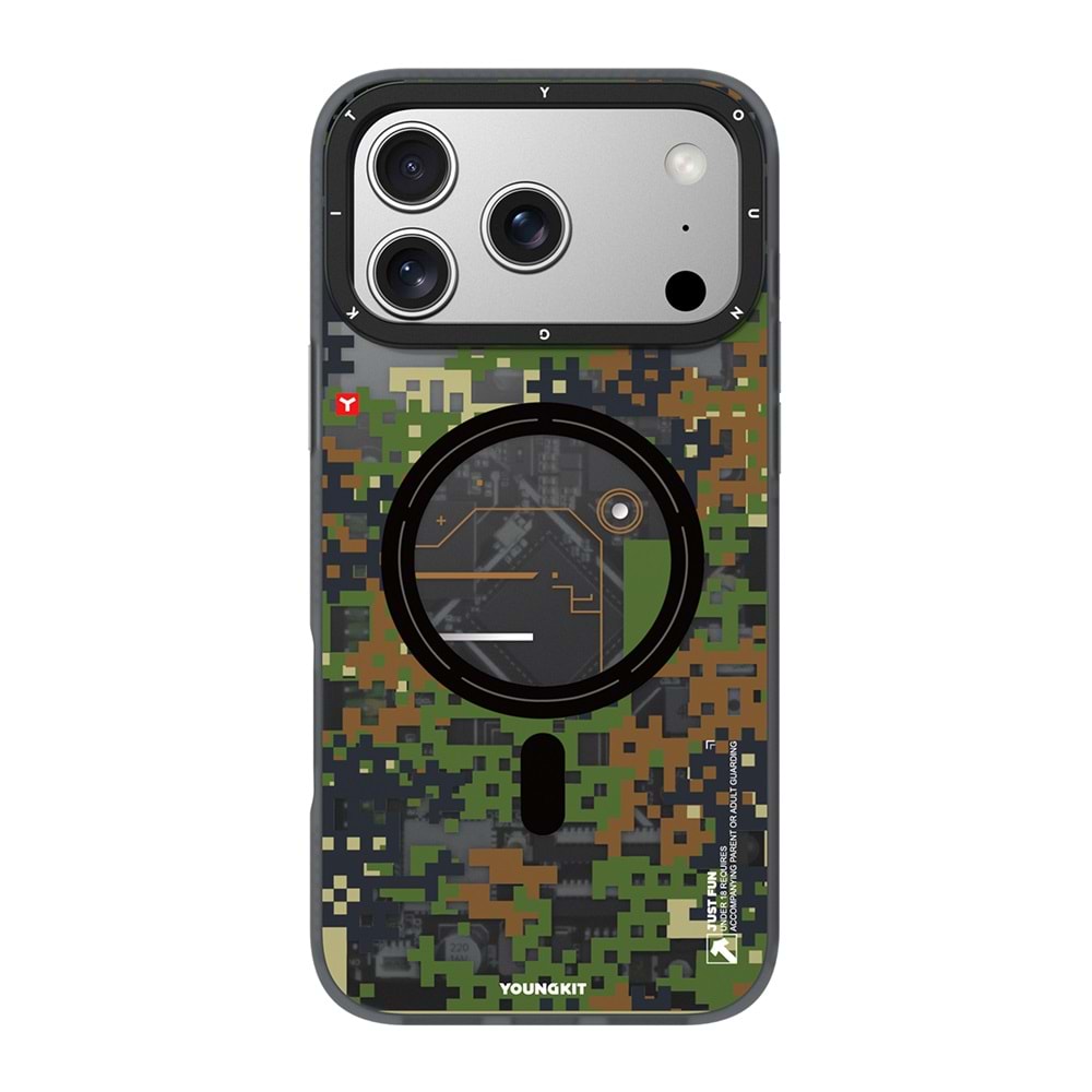 YOUNGKİT KAMUFLAJ İPHONE 17 PRO MAX YEŞİL
