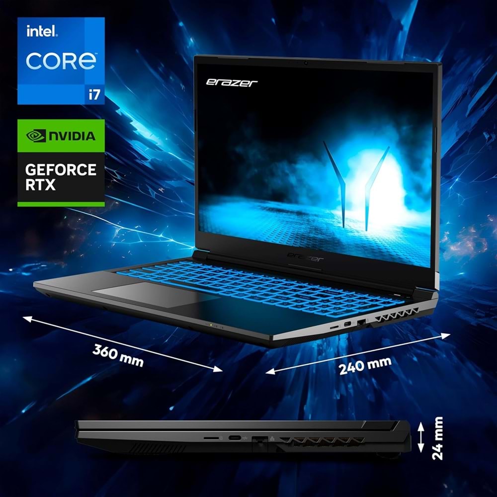 ERAZER CRAWLER E50İ MD600013 İ7 16/512 RTX4050 6GB LAPTOP