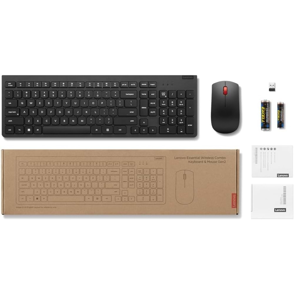 LENOVO ESSENTİAL WİRELESS COMBO KLAVYE & MOUSE GEN2 SİYAH