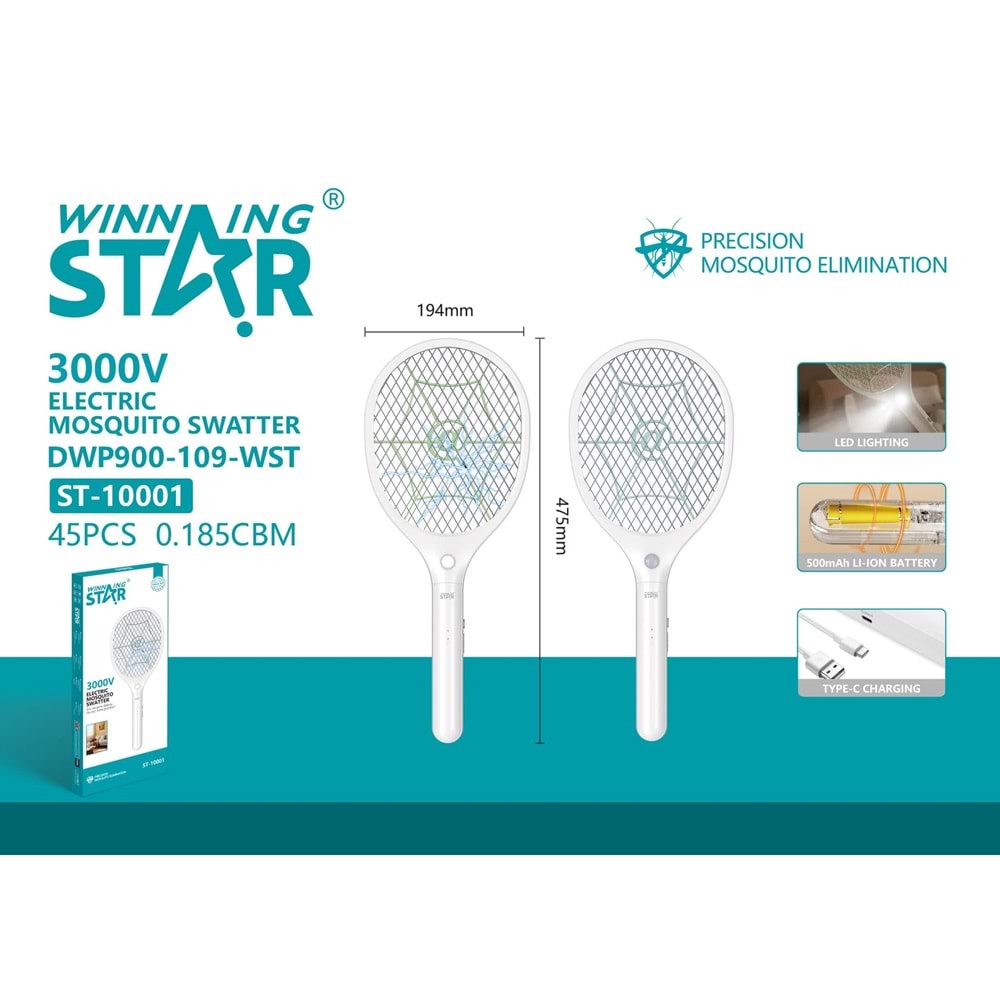 WİNNİNGSTAR ST-10001 ELEKTRİKLİ SİNEK ÖLDÜRÜCÜ 3000V