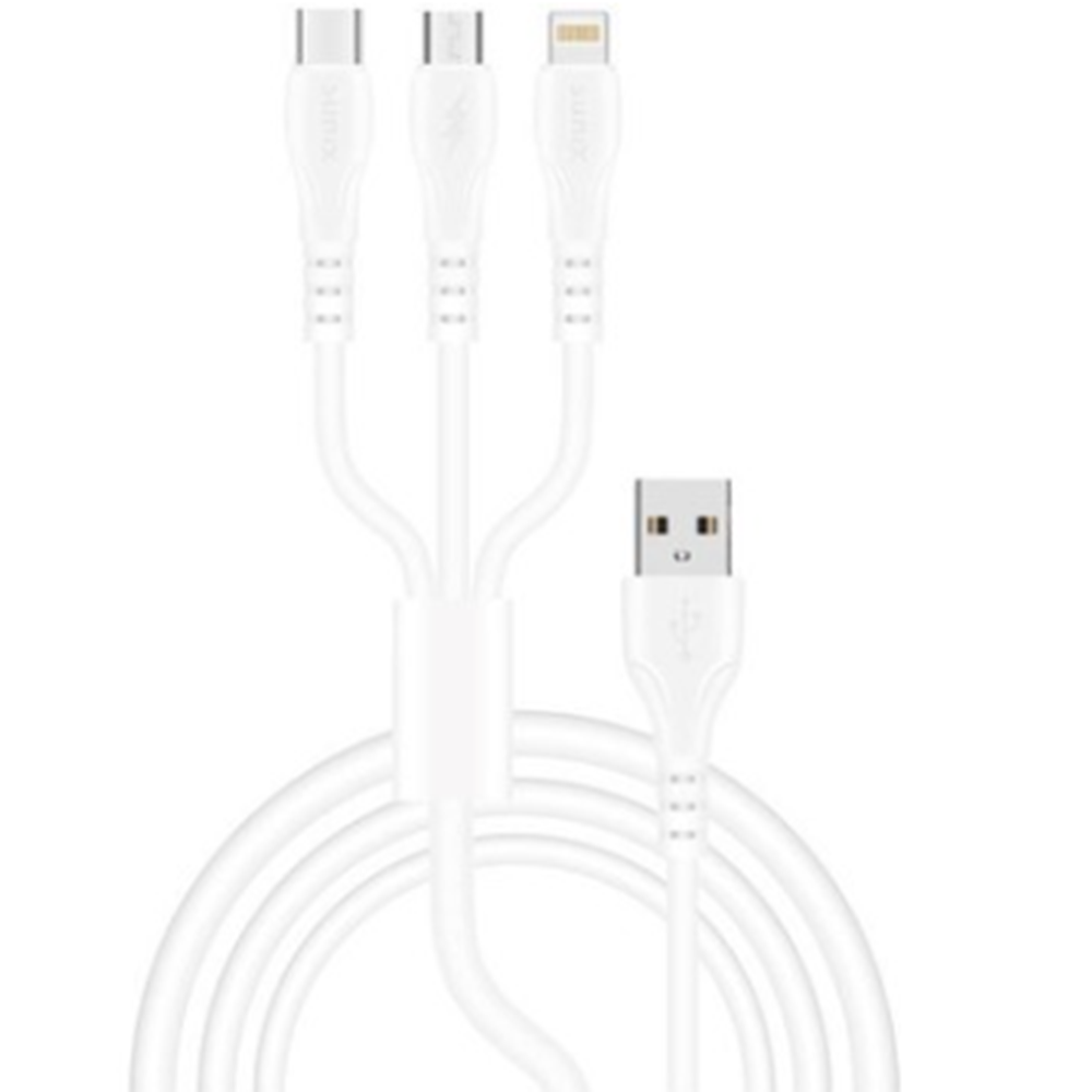 SUNİX SC-63 3 İN 1 USB DATA CABLE MİCRO & TYPE-C + LİGHTNİNG