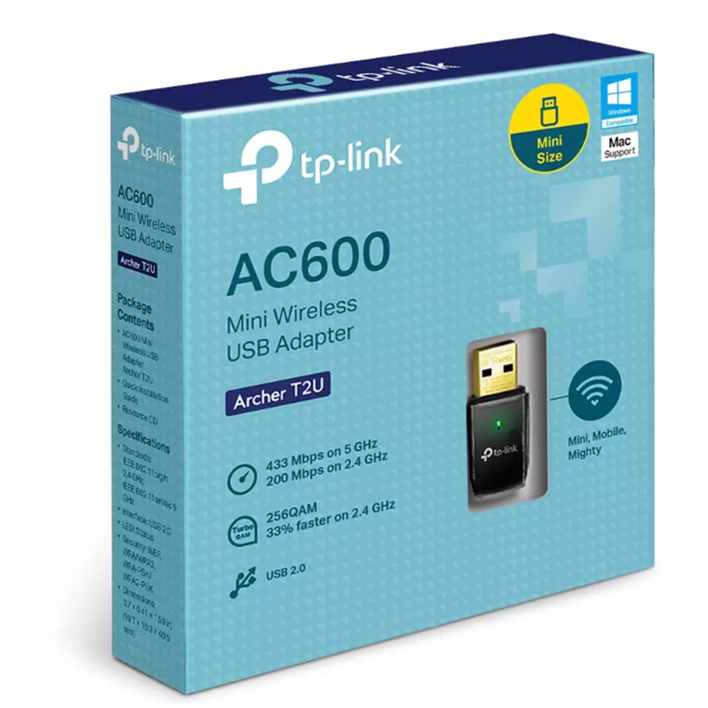 TP-LİNK ARCHER AC600 T2U MİNİ WİRELESS USB ADAPTER