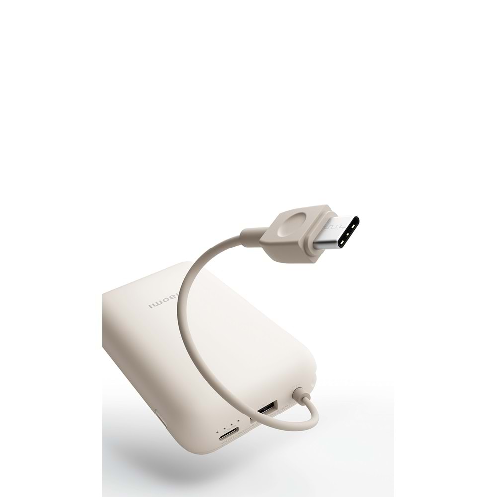 XİAOMİ POWER BANK 10000MAH DAHİLİ KABLOLU BEJ GL 58477