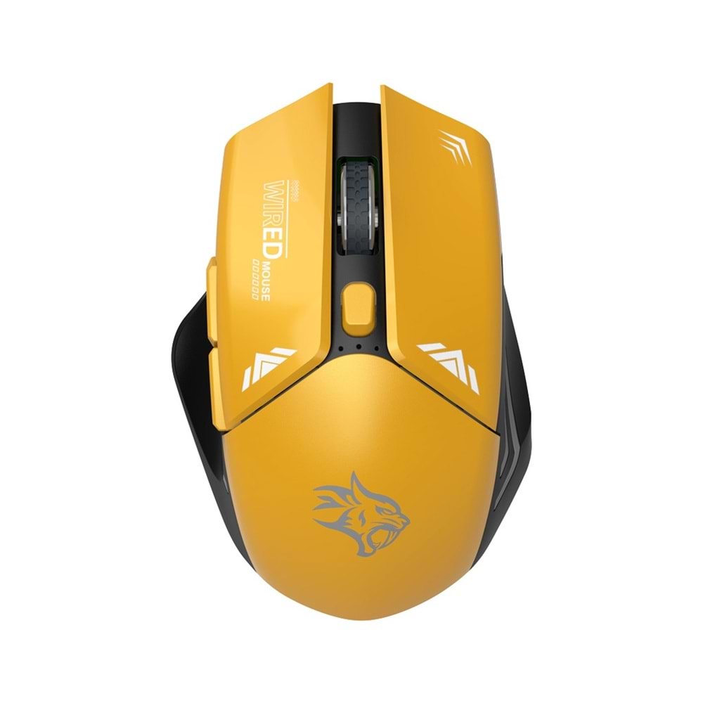 PORODO GAMİNG 2’Sİ 1 ARADA 2.4G KABLOSUZ MOUSE DPI 1600 - SARI PDX323-YL