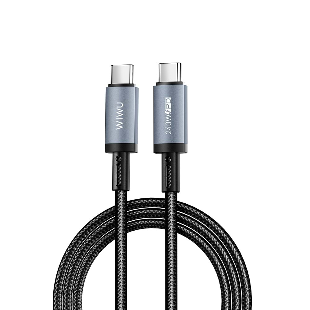 C058 WİWU TİTANLİNK SERİSİ TYPE-C TO TYPE-C 240W ŞARJ KABLOSU 1.5M