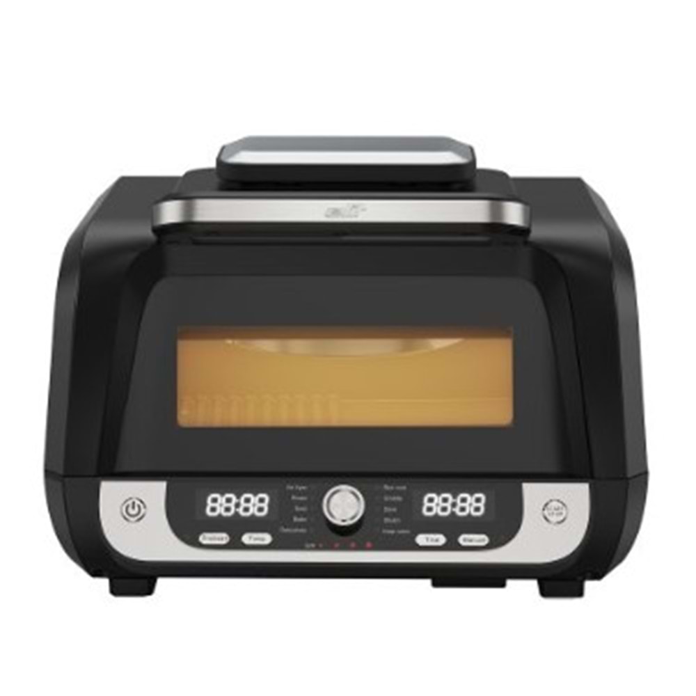 ELİT GRILLFRY360 PRO 6 L 1750W DİJİTAL AIRFRYER IZGARA 12 PROGRAMLI SİYAH