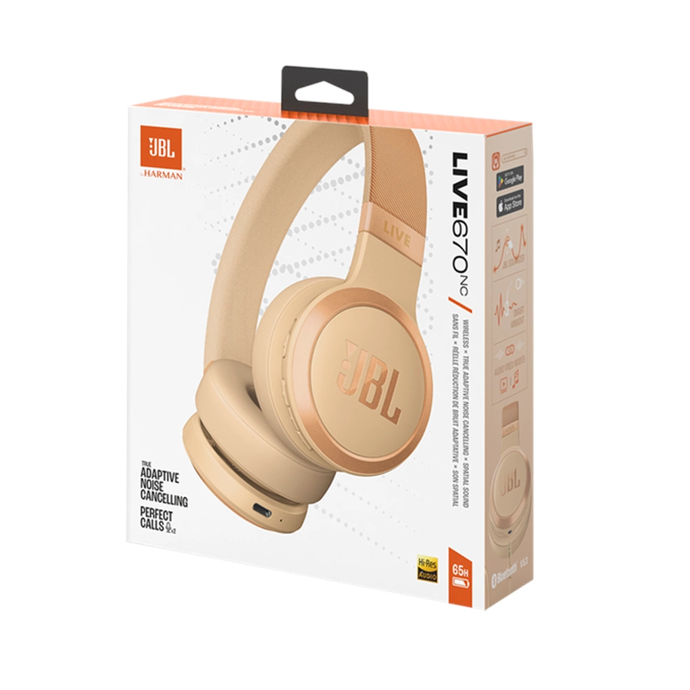 JBL LİVE 670 NC BLUETHOOTH HEADPHONES SANDSTONE