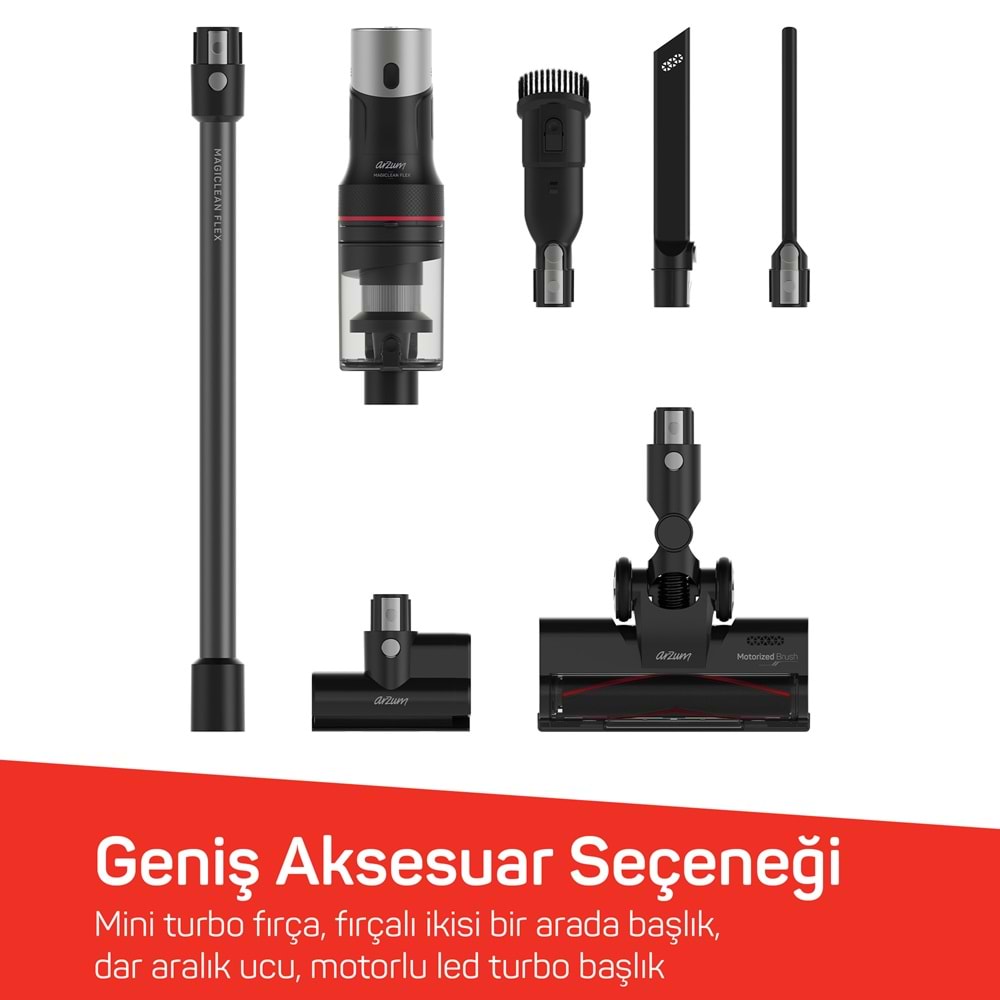 ARZUM AR4212 MAGİCLEAN FLEX DİKEY ŞARJLI SÜPÜRGE