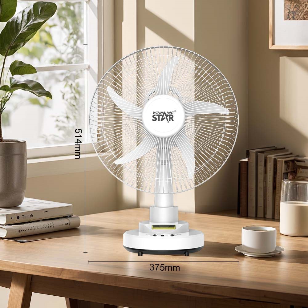 WINNING STAR ST-4060 ŞARJ EDİLEBİLİR 14 INÇ AYAKLI VANTİLATÖR - USB GİRİŞLİ TAŞINABİLİR STAND FAN