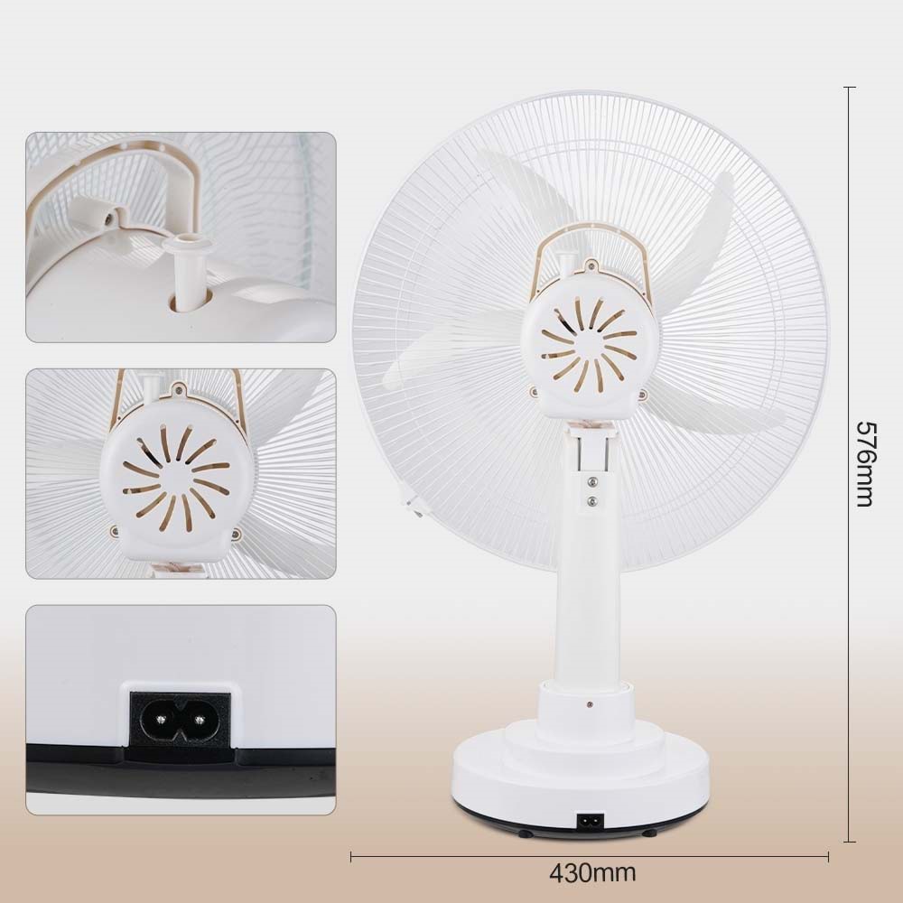 WINNING STAR ST-4061 16 INÇ YÜKSEK DEVİRLİ SOLAR ŞARJLI MASAÜSTÜ VANTİLATÖR - AC/DC ŞARJ EDİLEBİLİR PORTATİF MASA FANI