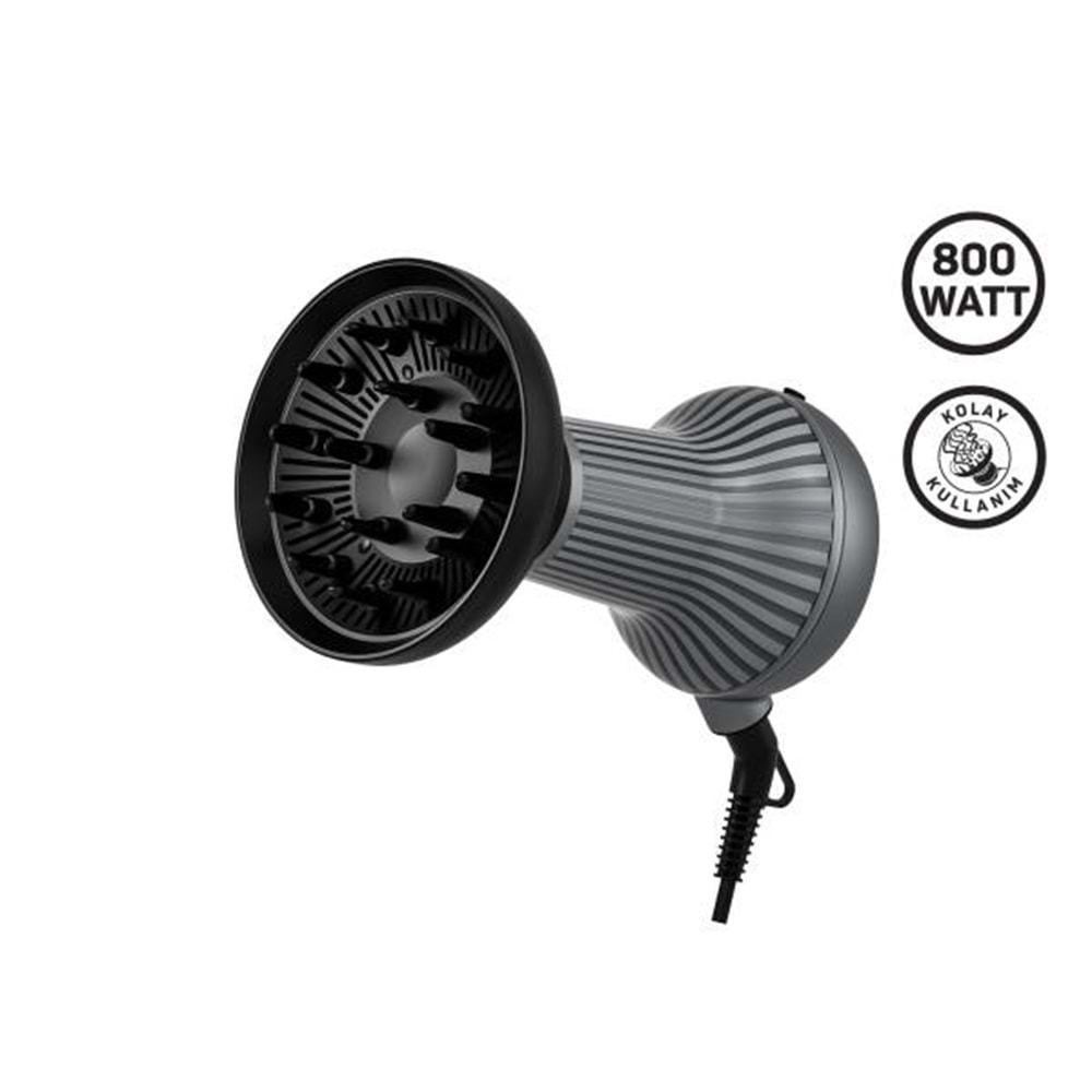 ARZUM AR5124 TRENDCARE CURLY ANTRASİT SAÇ KURUTMA MAKİNESİ