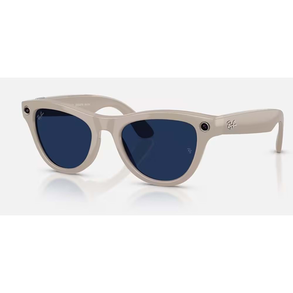 RAYBAN META SKYLER GEN 2 F SHİNY CHALKY GREY - L CLEAR/SAPPHİRE TRANSİTİONS