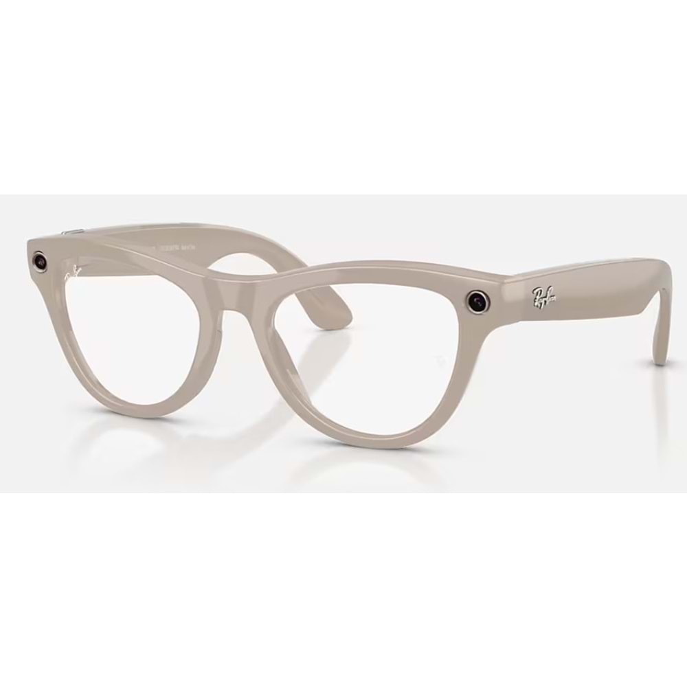 RAYBAN META SKYLER GEN 2 F SHİNY CHALKY GREY - L CLEAR/SAPPHİRE TRANSİTİONS