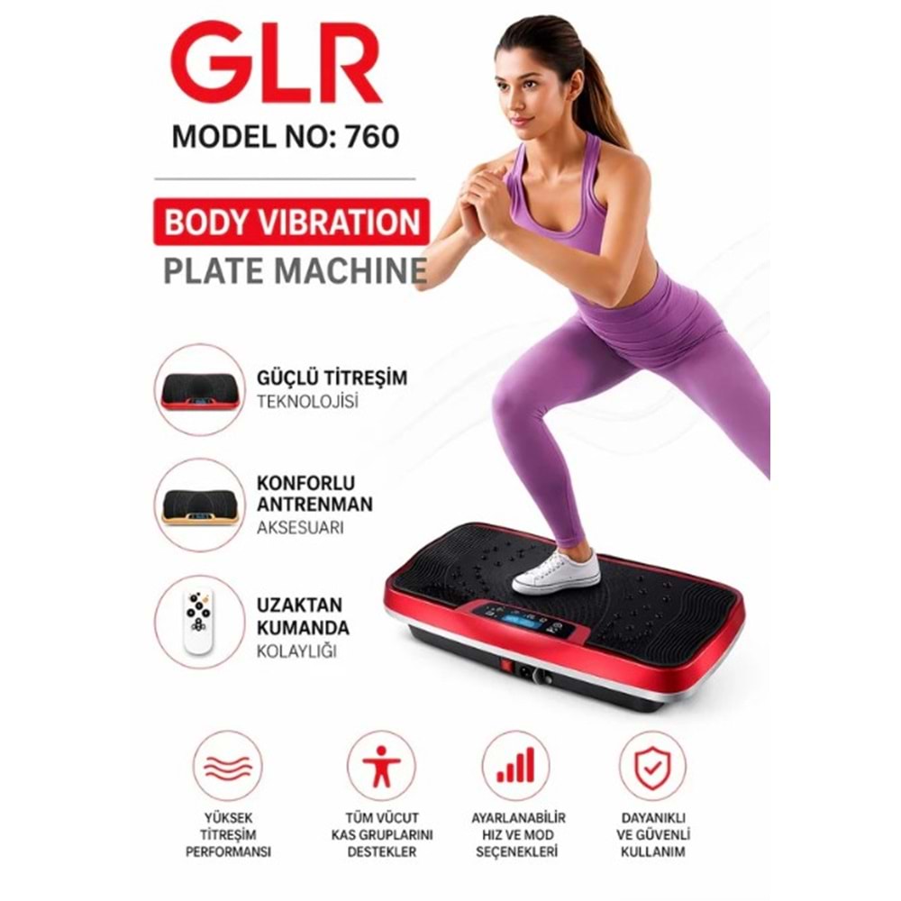 TİTREŞİMLİ EGZERSİZ PLATFORMU GLR 760 VÜCUT ZAYIFLAMA